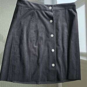 Black Mini Skirt with Silver Accents